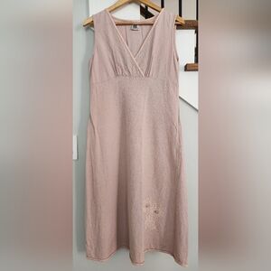 Vintage USINDO Linen Blend Pink Dress - Size Large